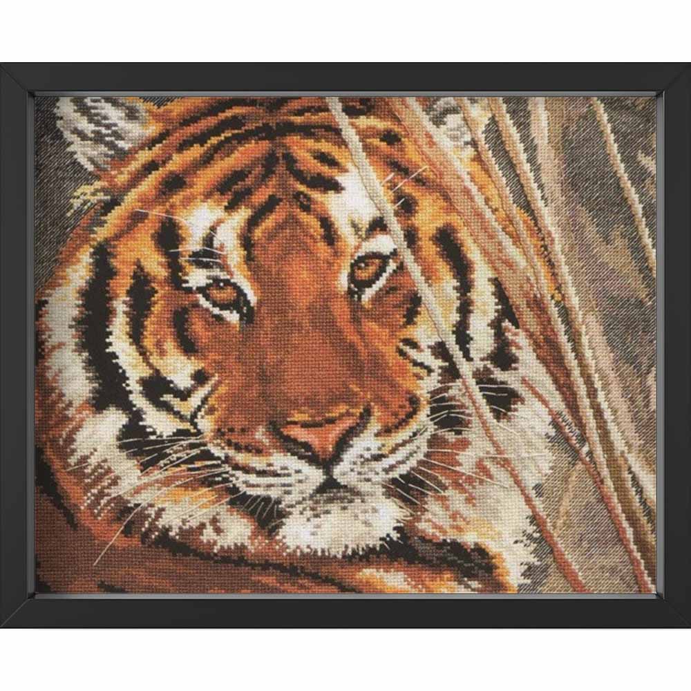 Kreuzstich - Tiger | 35x30 cm - Diy - Fadenkunst