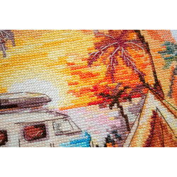 Kreuzstich | Strand Abenteuer -  22x20 cm