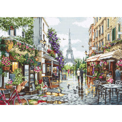 Kreuzstich - Paris in Blumen | 47x34 cm