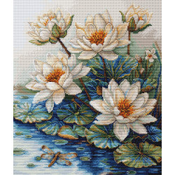 Kreuzstich | Wasserlilien -  25x30 cm