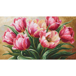 Kreuzstich | Elegante Tulpen (L) -  56x32 cm