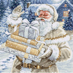 Kreuzstich | Weihnachtsmann bringt Geschenke 29x29 cm