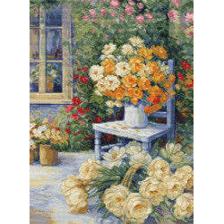 Kreuzstich | Ecke im Garten -  27x37 cm