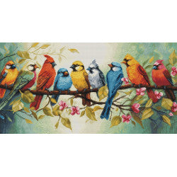 Kreuzstich | Vogel Gezwitscher -  43x22 cm