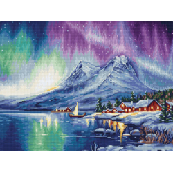 Kreuzstich | Nordlichter -  32x24 cm