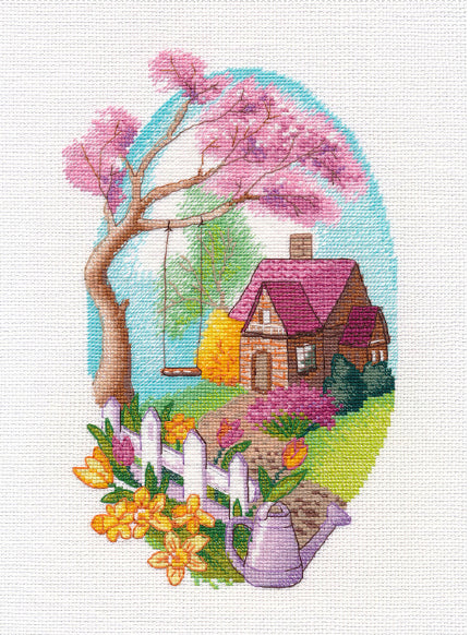 Kreuzstich -  | Frühlingsstimmung  14x24 cm