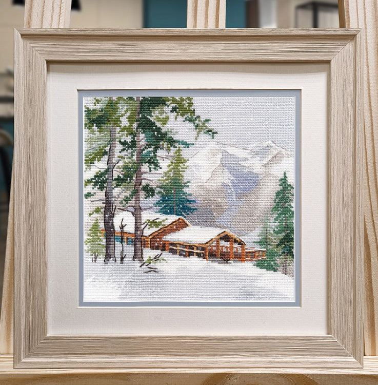 Kreuzstich -  | Berge im Winter  20x20 cm