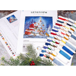 Kreuzstich | Weihnachtsbaum im Schnee -  29x29 cm