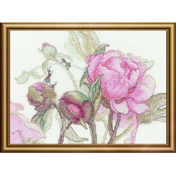 Kreuzstich | Pfingstrosen Erwachen -  18x15 cm