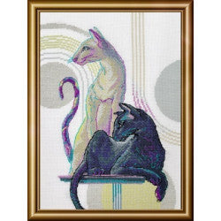 Kreuzstich | Mystische Katzen -  21x30 cm