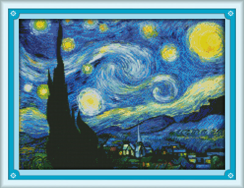 Kreuzstich - Sternennacht - Van Gogh | 46x35 cm