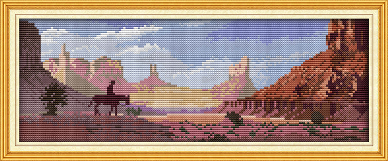 Kreuzstich - Monument Valley | 17x 6 cm
