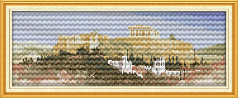 Kreuzstich - Athen | 17x 6 cm