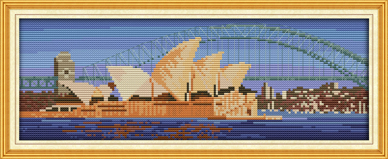 Kreuzstich - Sydney | 17x 6 cm