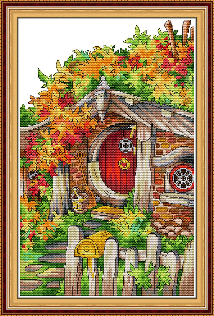Kreuzstich - Hobbit  Haus | 11x17cm