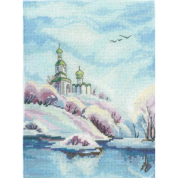 Kreuzstich - Frühling Schneeschmelze 2 | 15x20 cm