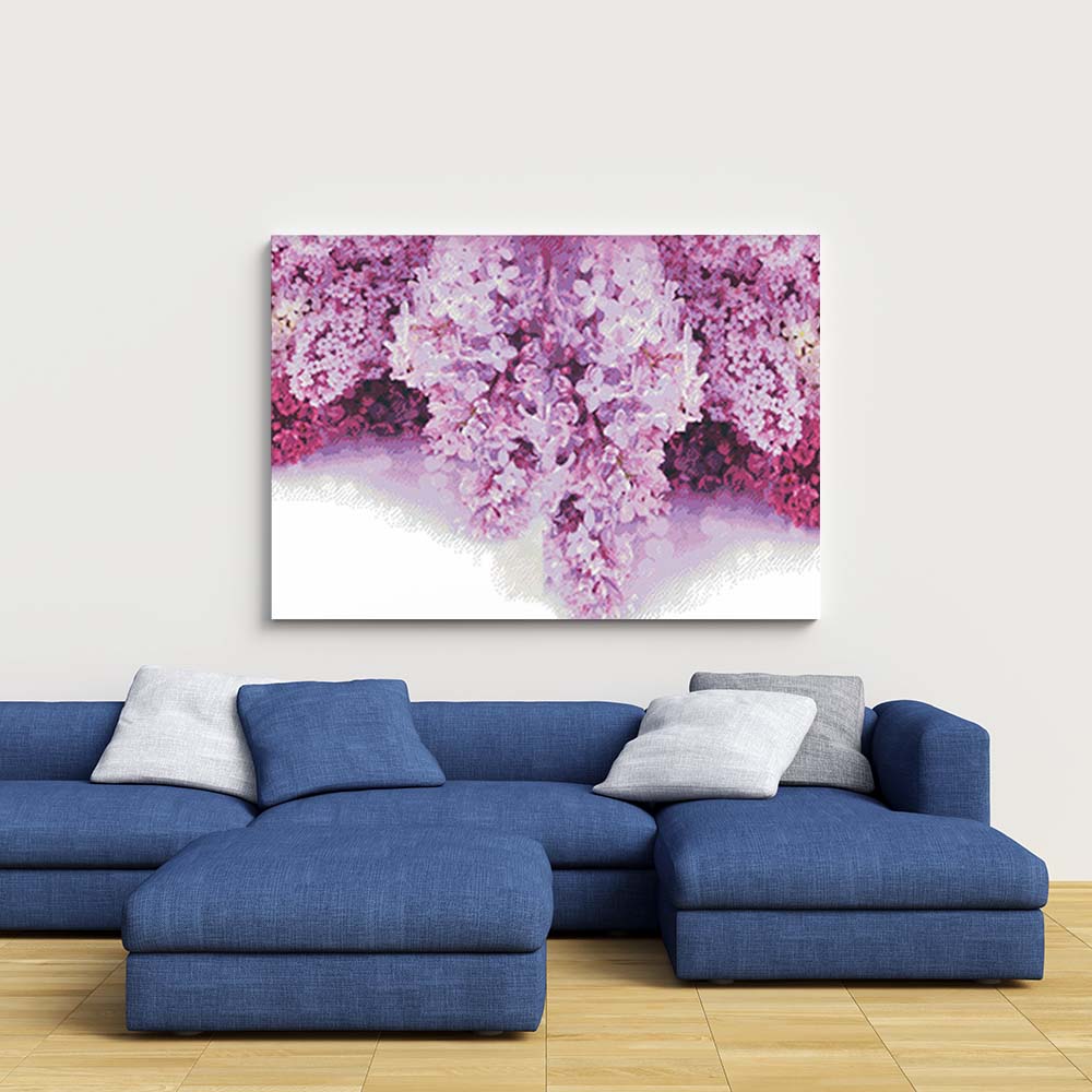 Kreuzstich -  wunderschöner Flieder | 130x60 - Diy - Fadenkunst