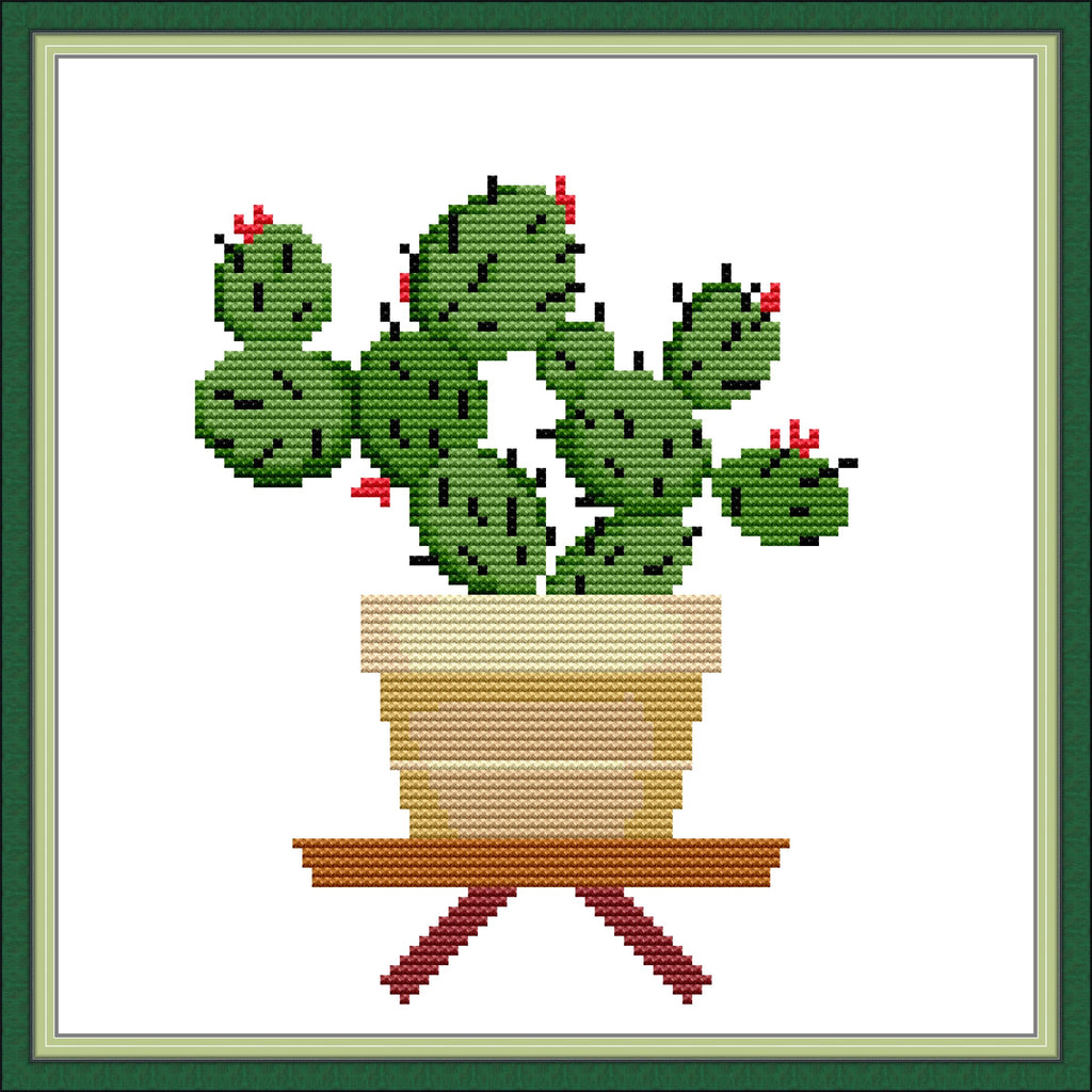 Kreuzstich   | Keiner kaktus - 10 x 10 cm