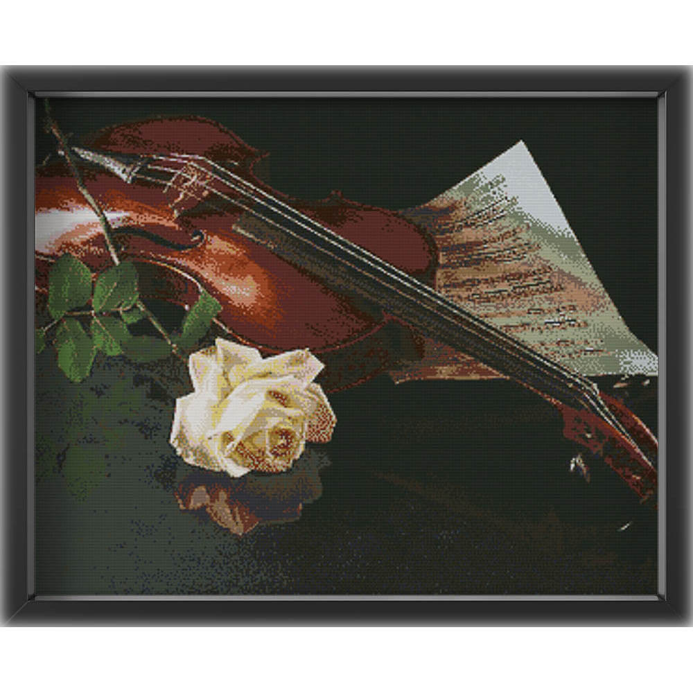 Kreuzstich - Das Geigenspiel | 85x60 cm - Diy - Fadenkunst