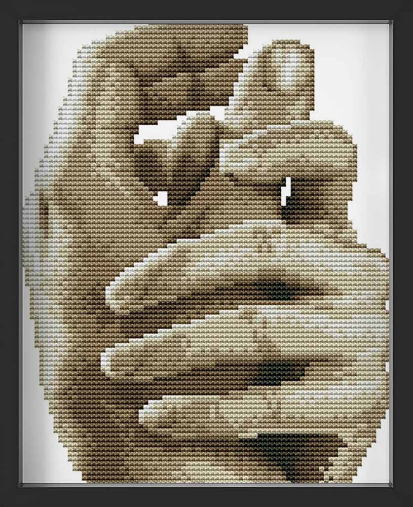 Kreuzstich - schöne Hände | 20x30 cm - Diy - Fadenkunst