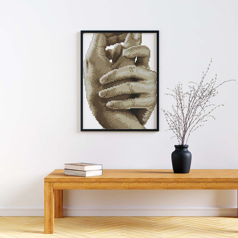 Kreuzstich - schöne Hände | 20x30 cm - Diy - Fadenkunst