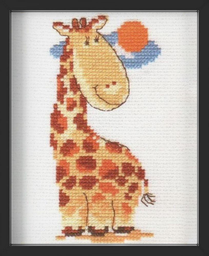 Kreuzstich - Giraffe | 10x15 cm - Diy - Fadenkunst