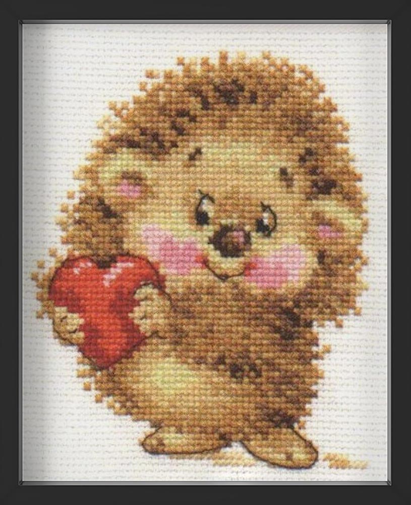 Kreuzstich - Meine Liebe | 10x15 cm - Diy - Fadenkunst