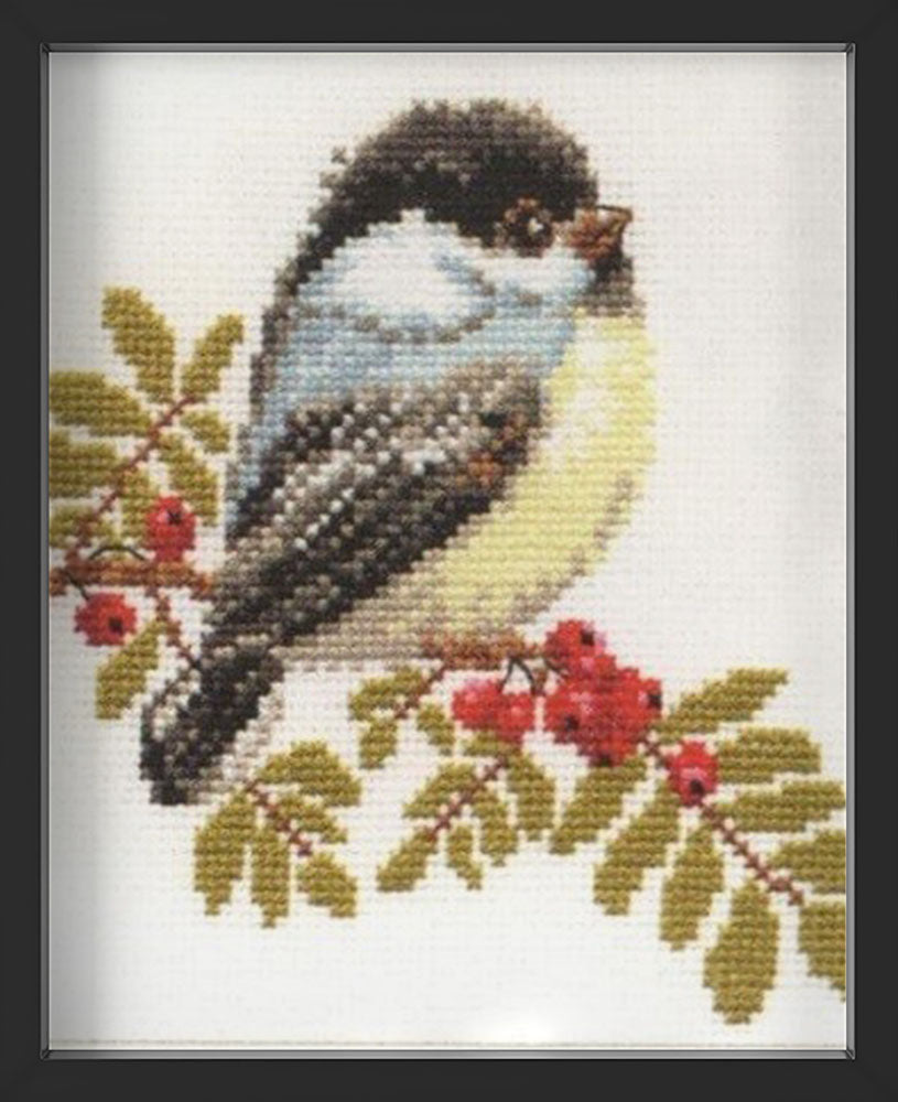 Kreuzstich - Chickadee | 15x15 cm - Diy - Fadenkunst