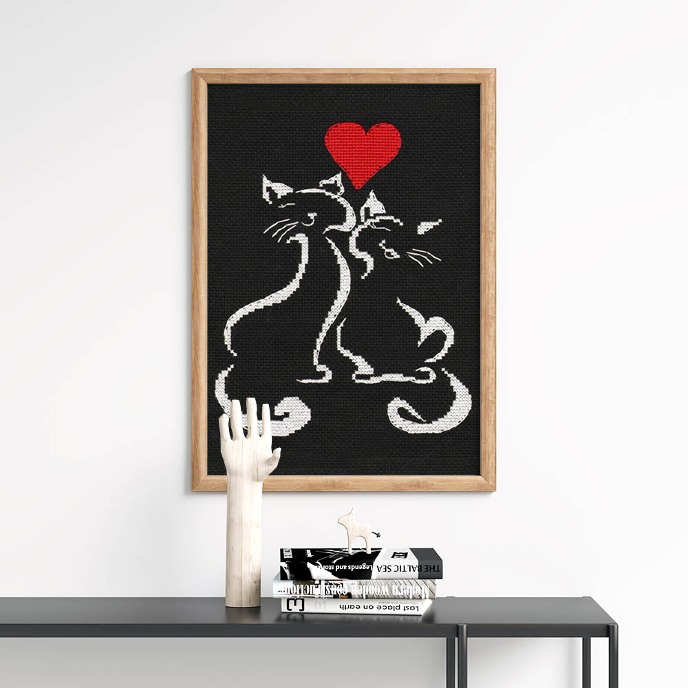 Kreuzstich - L'Amour | 15x20 cm - Diy - Fadenkunst