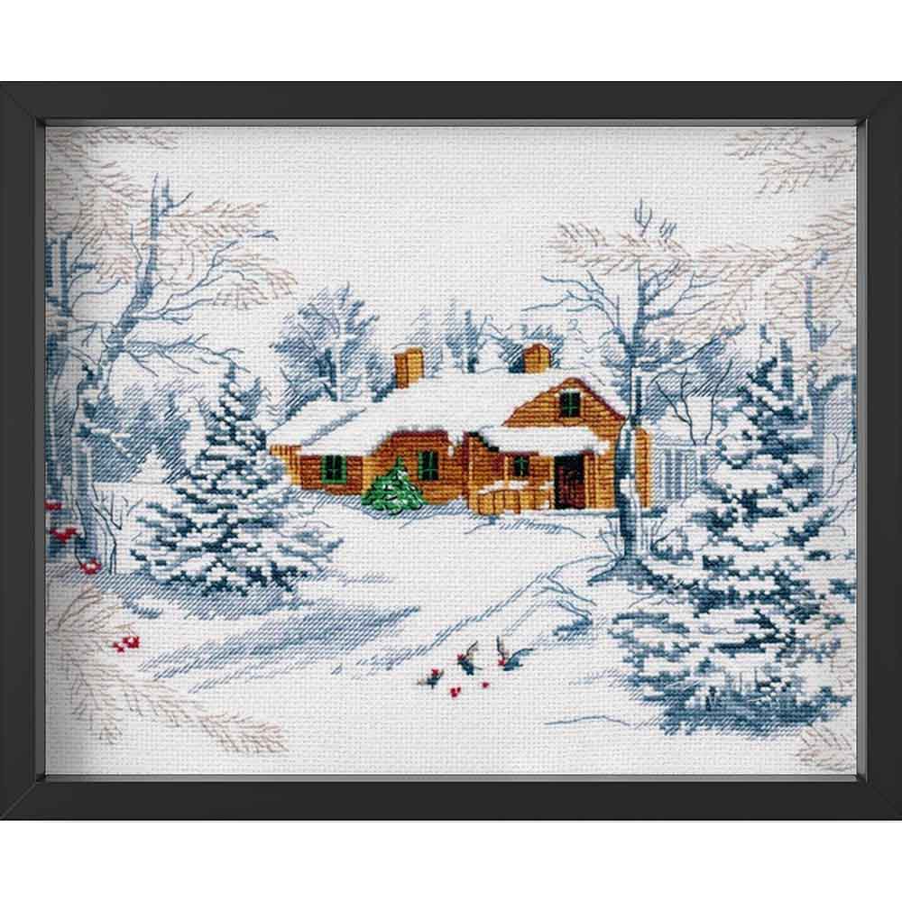Kreuzstich - Winterwald-Märchen | 35x25 cm - Diy - Fadenkunst