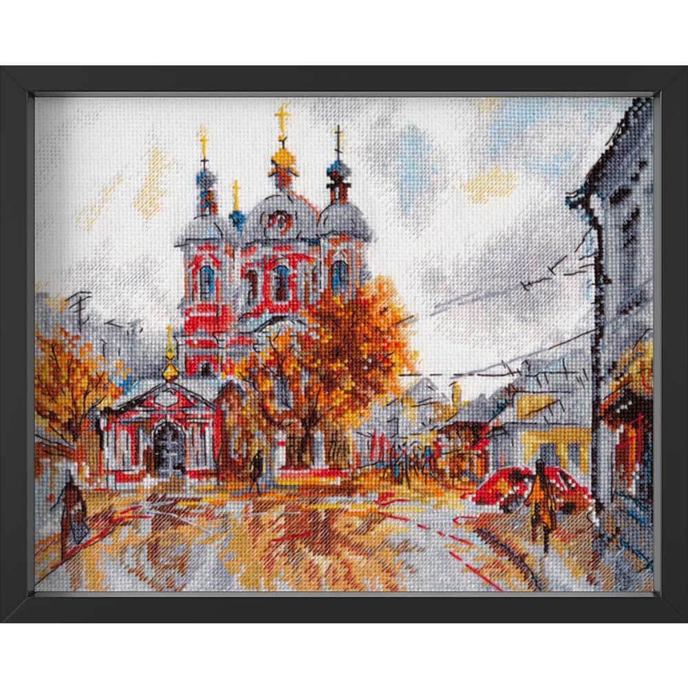 Kreuzstich - St. Clemens Kirche Moskau | 25x20 cm - Diy - Fadenkunst