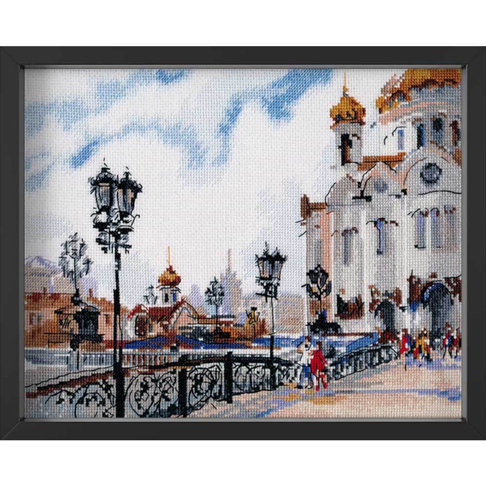 Kreuzstich - Die Patriarchalische Brücke | 25x20 cm - Diy - Fadenkunst
