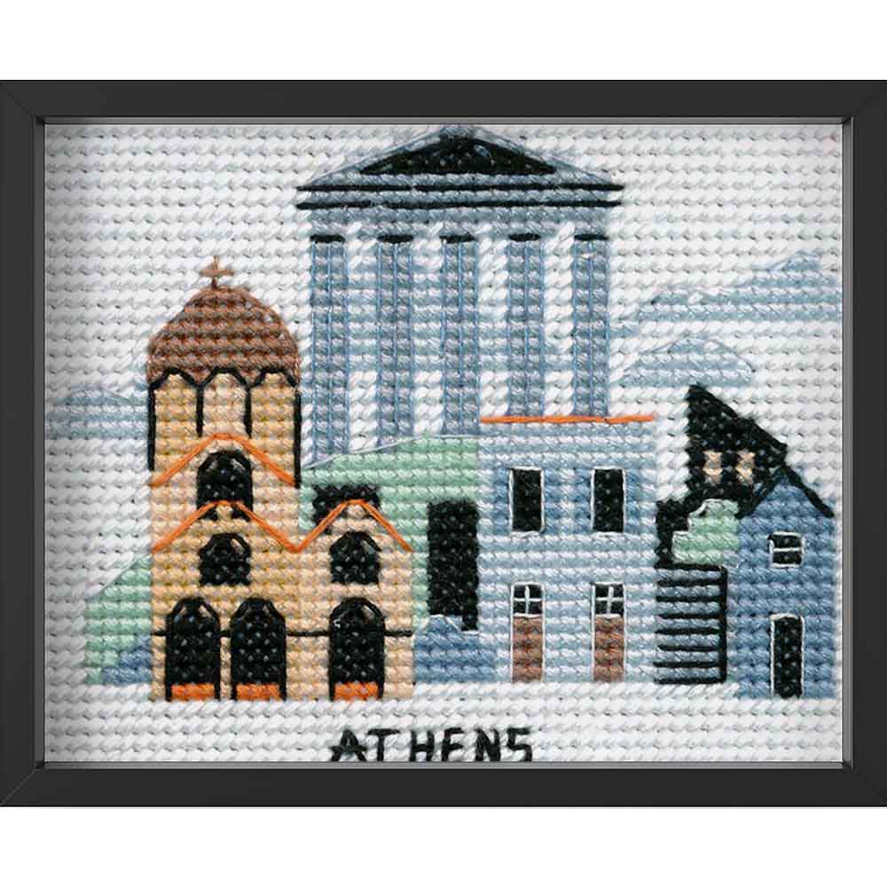 Kreuzstich - Athens | 10x10 cm - Diy - Fadenkunst