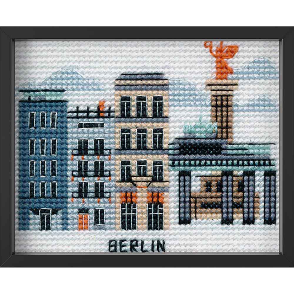 Kreuzstich - Berlin | 10x10 cm - Diy - Fadenkunst