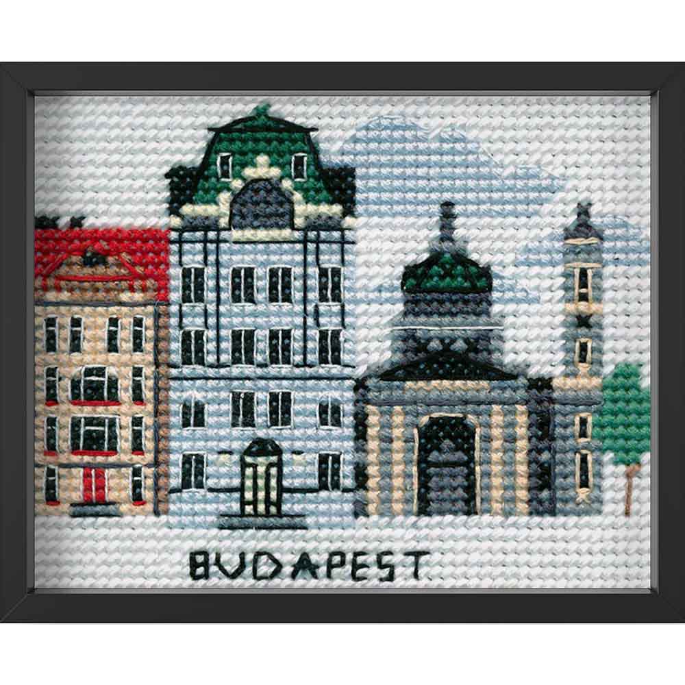 Kreuzstich - Budapest | 10x10 cm - Diy - Fadenkunst