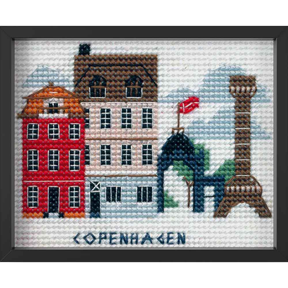 Kreuzstich - Copenhagen | 10x10 cm - Diy - Fadenkunst