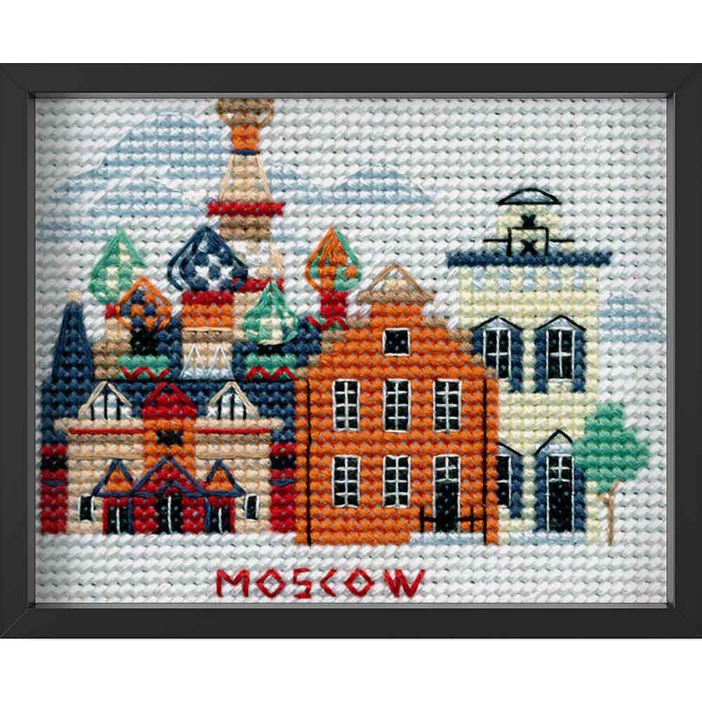 Kreuzstich - Moscow | 10x10 cm - Diy - Fadenkunst
