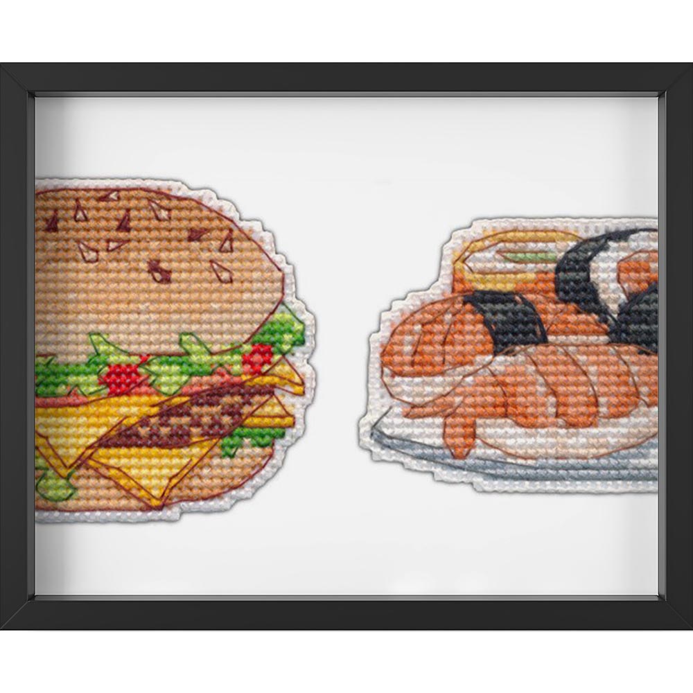 Kreuzstich - Magnete - Guten Appetit 1 | 10x5 cm - Diy - Fadenkunst