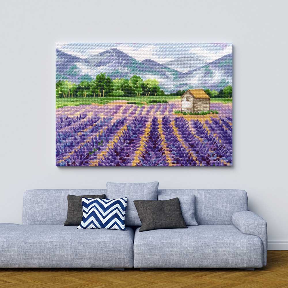Kreuzstich - Provence | 20x20 cm - Diy - Fadenkunst