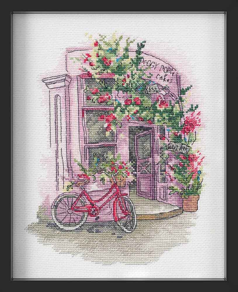 Kreuzstich - Lieblings Café | 20x25 cm - Diy - Fadenkunst