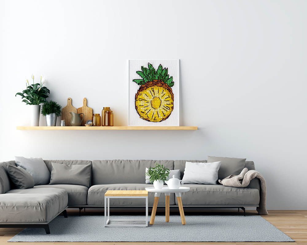 Kreuzstich - Ananas | 5x10 cm - Diy - Fadenkunst