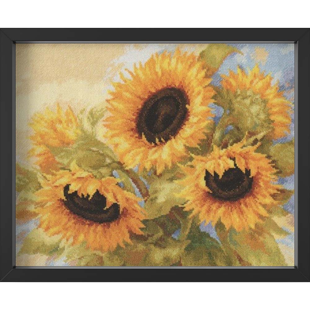 Kreuzstich - Sonnenblumen Träume | 40x30 cm - Diy - Fadenkunst