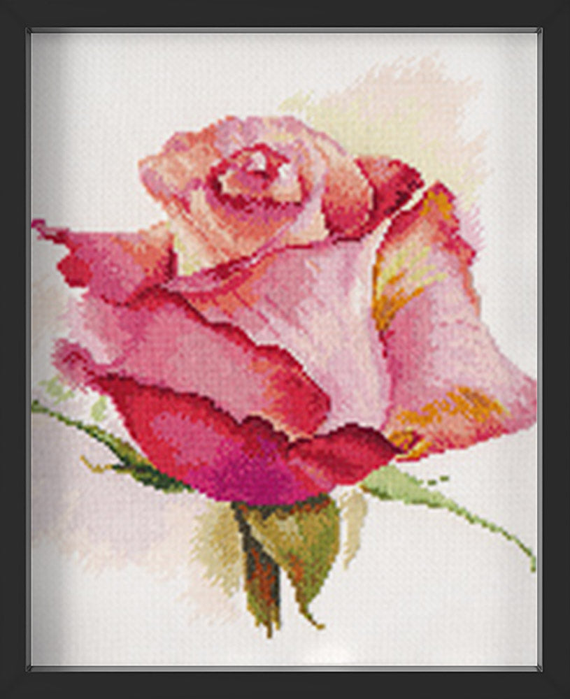Kreuzstich - Der Atem der Rose - Zauber  | 25x25 cm - Diy - Fadenkunst