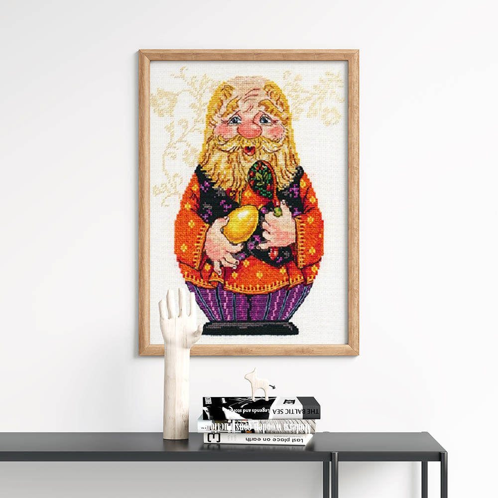 Kreuzstich - Opa | 30x35 cm - Diy - Fadenkunst