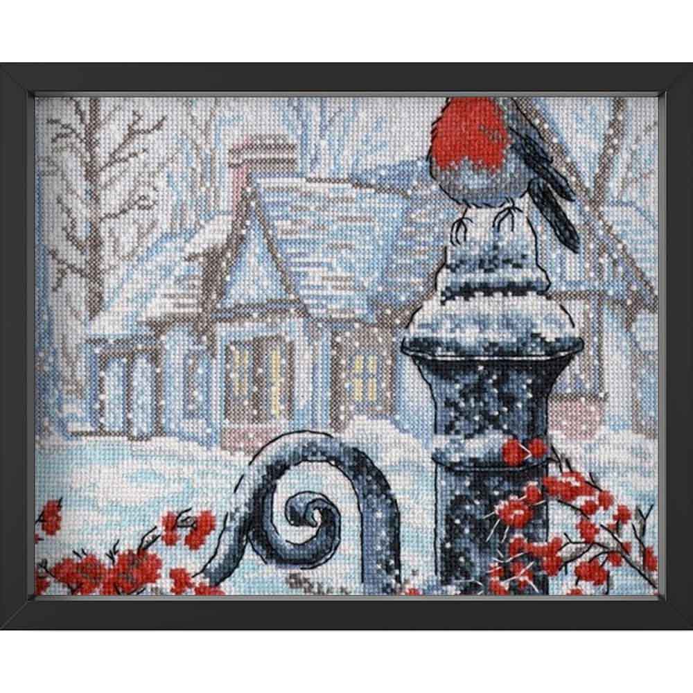 Kreuzstich - Weihnachtsmorgen | 25x25 cm - Diy - Fadenkunst