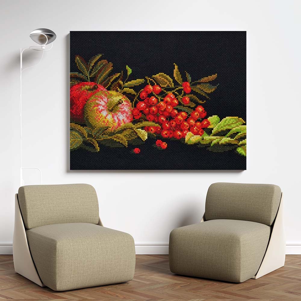 Kreuzstich - Frühlingssymbol | 40x20 cm - Diy - Fadenkunst