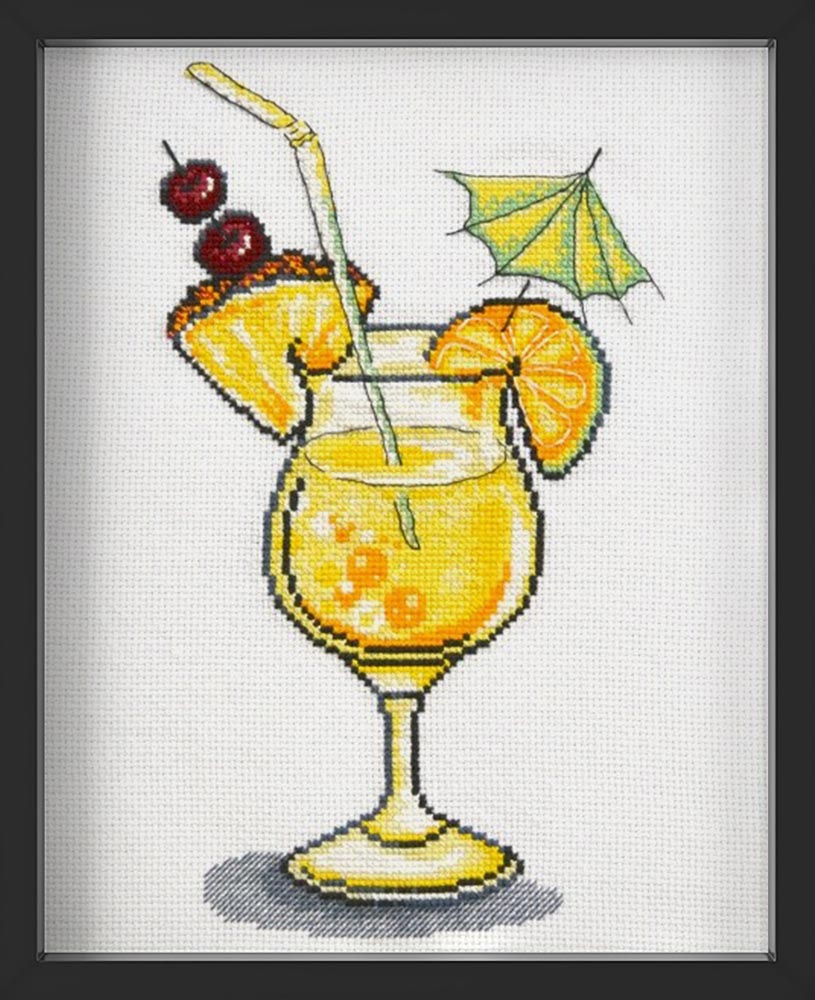 Kreuzstich - Piña Colada | 15x25 cm - Diy - Fadenkunst