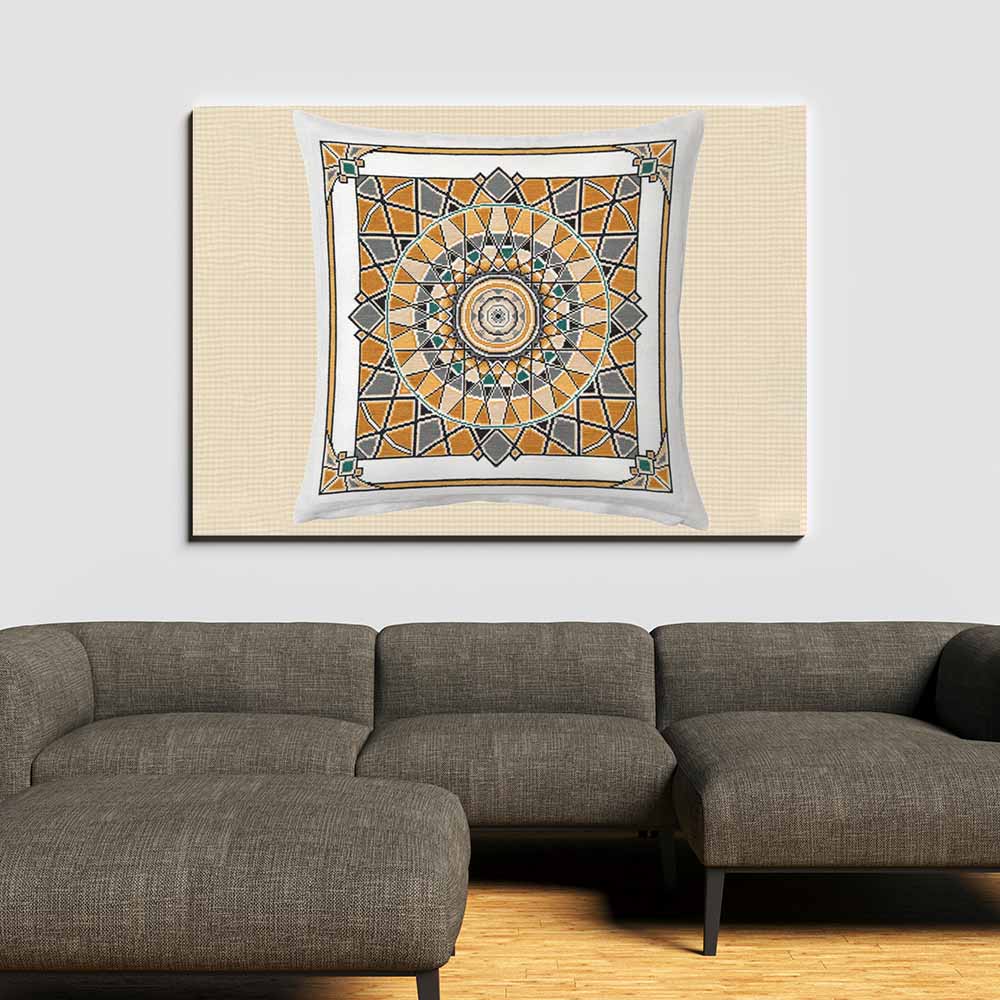 Kreuzstich - Kaleidoskop 1 | 40x40 cm - Diy - Fadenkunst