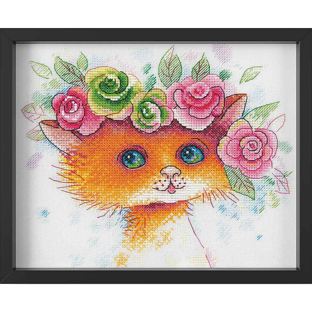 Kreuzstich - Meowmoiselle | 20x20 cm - Diy - Fadenkunst