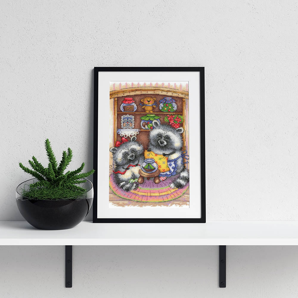 Kreuzstich - Hausgemachte Essiggurken | 30x25 cm - Diy - Fadenkunst